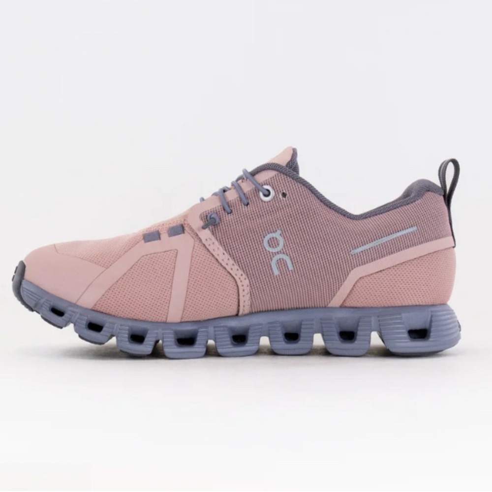 On Running Blush and Gray Athletic Shoes